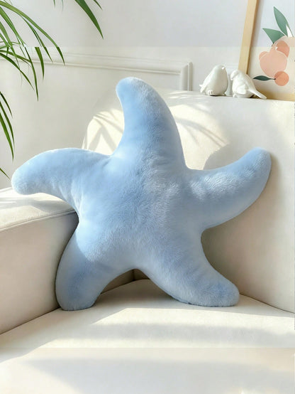 1pc Shell Shaped Decorative Pillow, 3D Filled Soft Velvet Cushion, Ocean Beach Decor Pillow For Sofa, Bed, Bedroom, Room Decoration, Outdoor Garden, Summer Spring