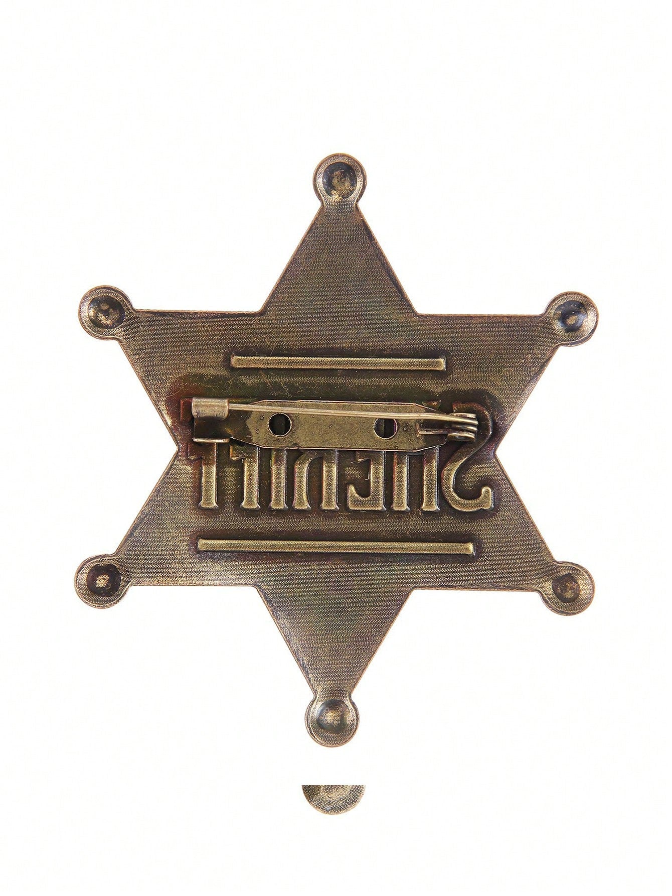 1pc Sheriff Badge For Girls And Adults, Western Police Vest Badge, Deputy Sheriff Badge, Cowboy Party Decoration Badge, Metallic Halloween