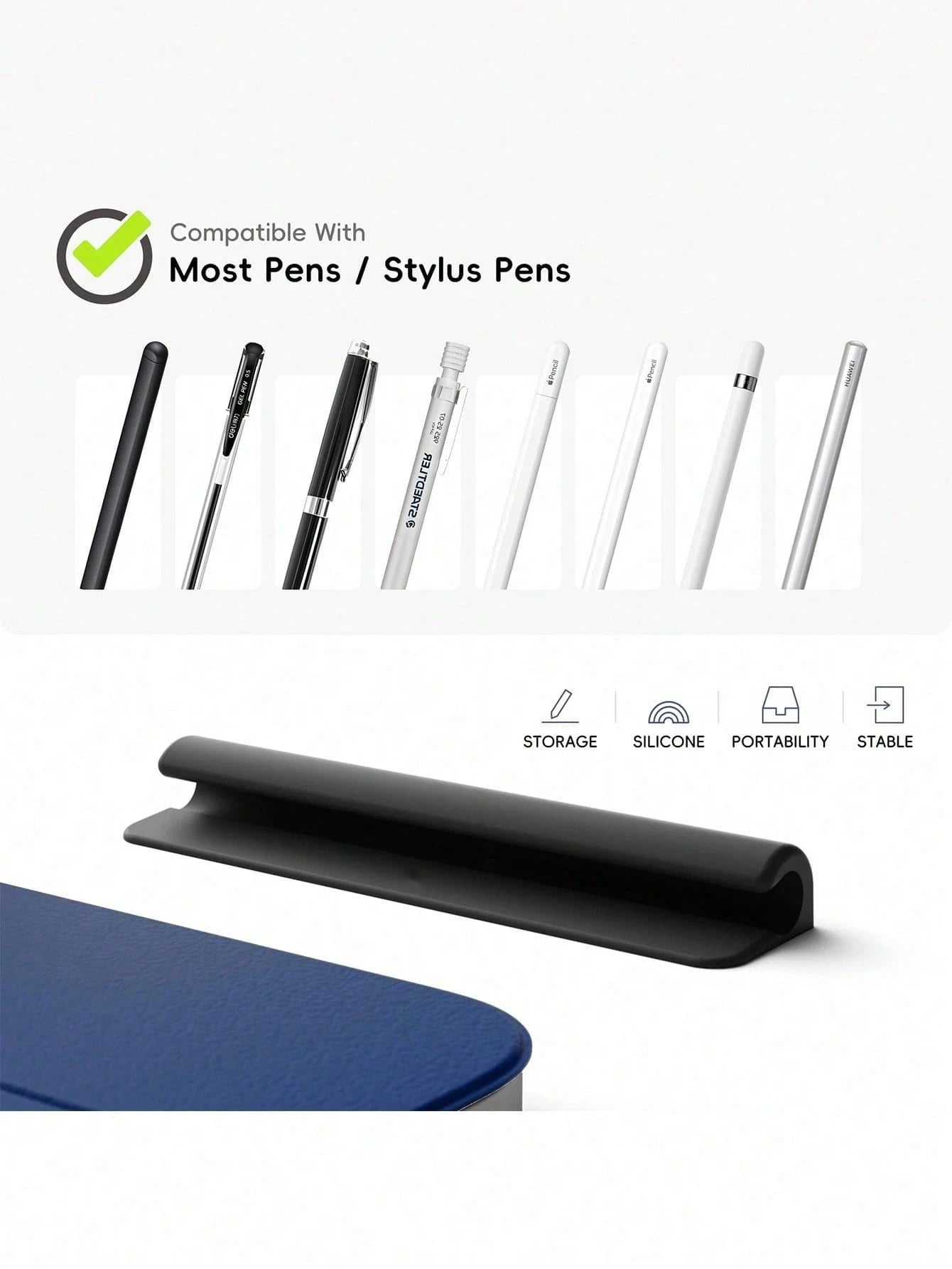 1pc Silicone Grip Holder Case Compatible With Apple Pencil 1st/2nd Generation USB-C Universal Stylus