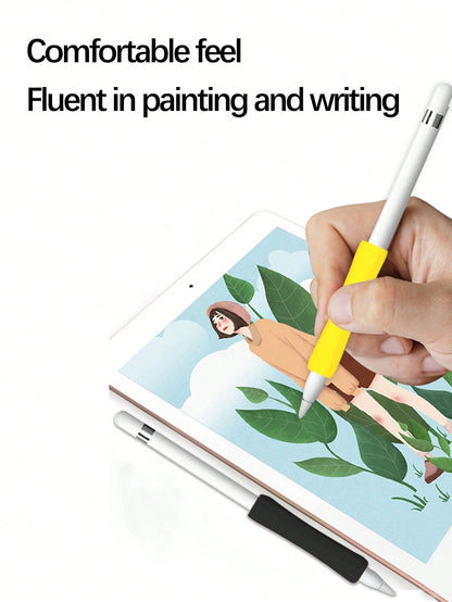 1pc Silicone Handwriting Pen Grip Protective Cover, Compatible With Apple Pencil 1st/2nd Generation