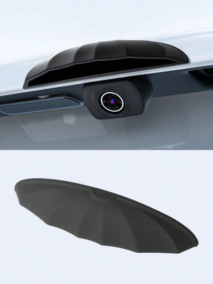 1pc Silicone Rearview Camera Rain Cover- Thickened & Widened, Triangular Design, Frosted Surface, All-Weather Waterproof Accessory, Enhances Visibility In Rain, Universal Fit, No Installation Require