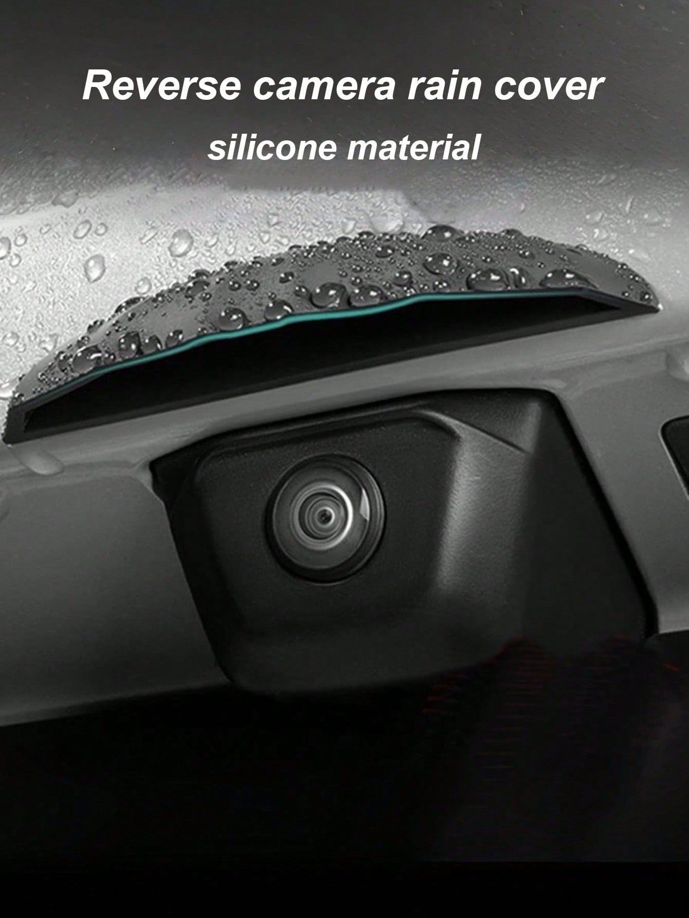 1pc Silicone Rearview Camera Rain Cover- Thickened & Widened, Triangular Design, Frosted Surface, All-Weather Waterproof Accessory, Enhances Visibility In Rain, Universal Fit, No Installation Require