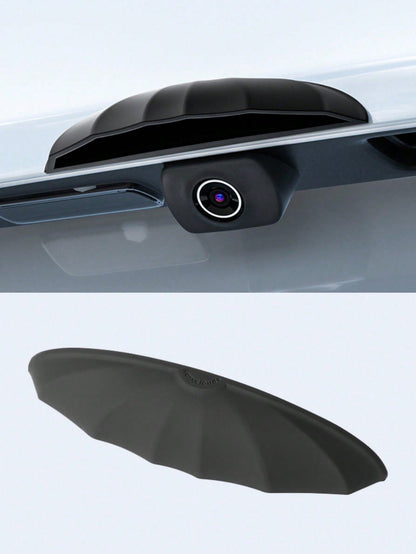 1pc Silicone Rearview Camera Rain Cover- Thickened & Widened, Triangular Design, Frosted Surface, All-Weather Waterproof Accessory, Enhances Visibility In Rain, Universal Fit, No Installation Require
