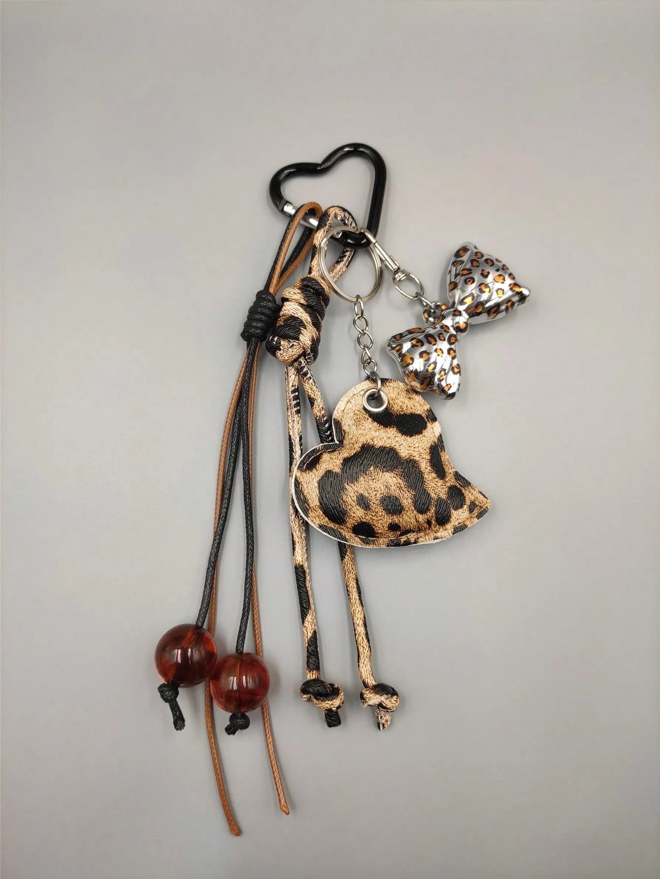 1pc Silver Women's Bag Charm, Keychain