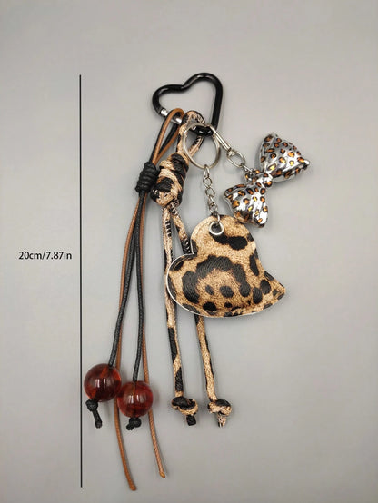 1pc Silver Women's Bag Charm, Keychain