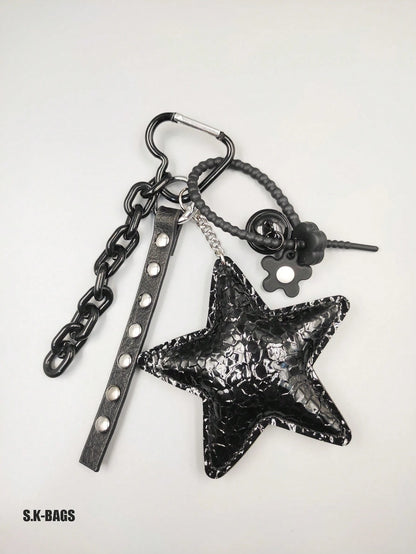 1pc Silver Women's Bag Charm, Keychain