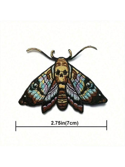 1pc Simple Moth Embroidery Patch, Casual Everyday Wear