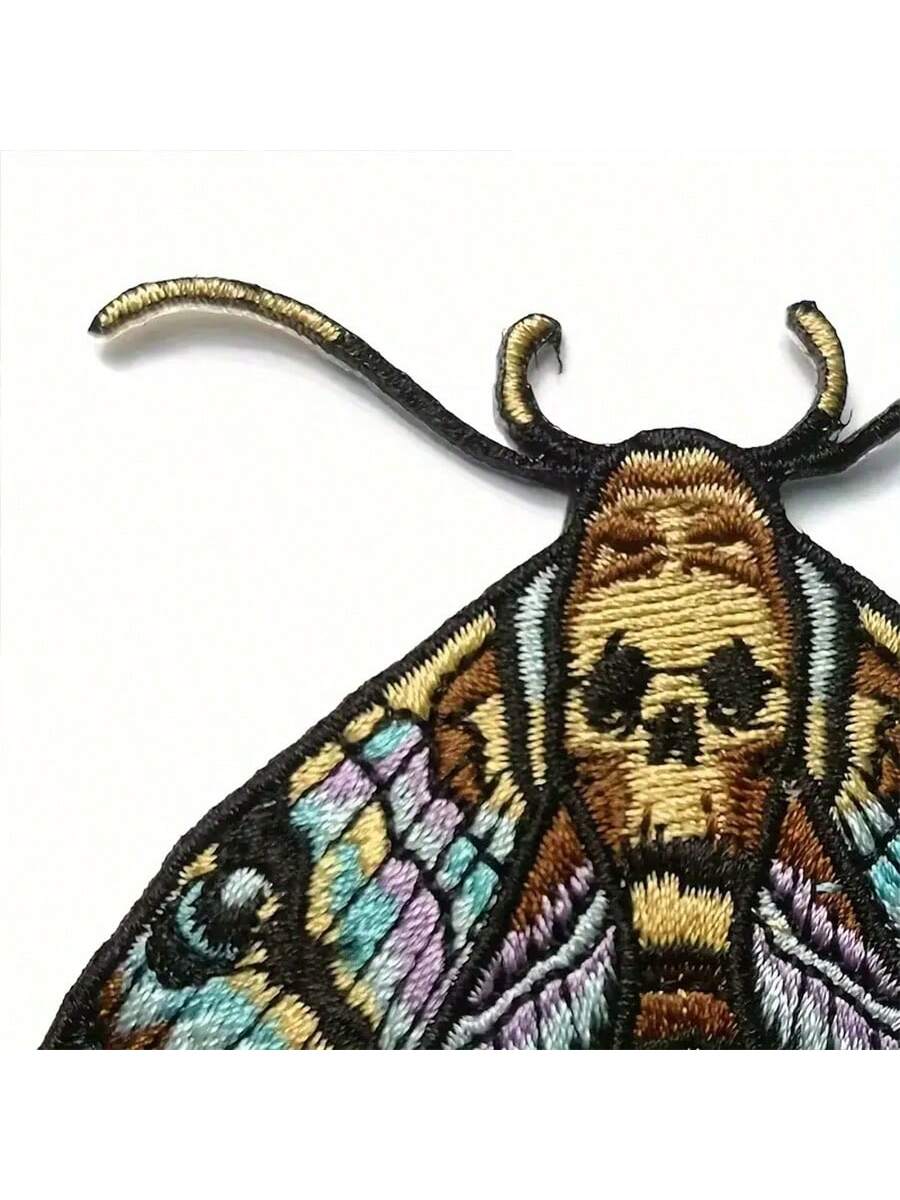 1pc Simple Moth Embroidery Patch, Casual Everyday Wear