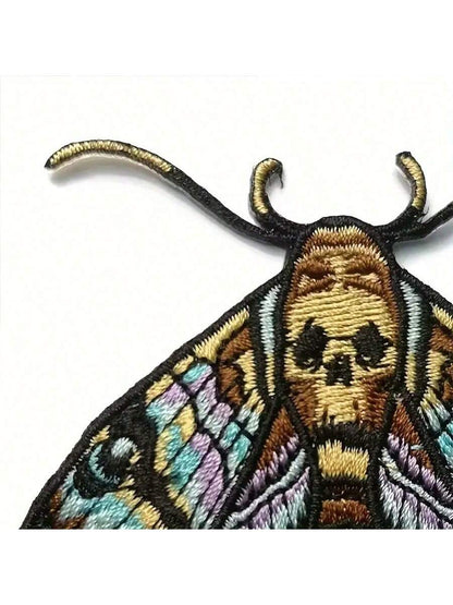 1pc Simple Moth Embroidery Patch, Casual Everyday Wear