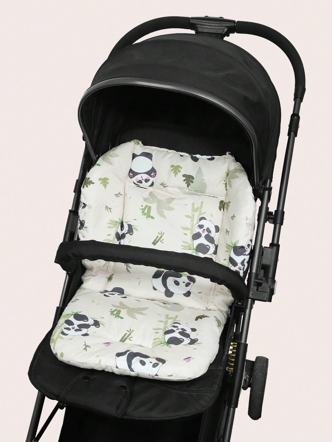 1pc Soft & Breathable Stroller/Car Seat Cushion, Suitable For Baby Boys & Girls, Adorable Panda/Brown Bear Pattern, Essential For Outdoor Use