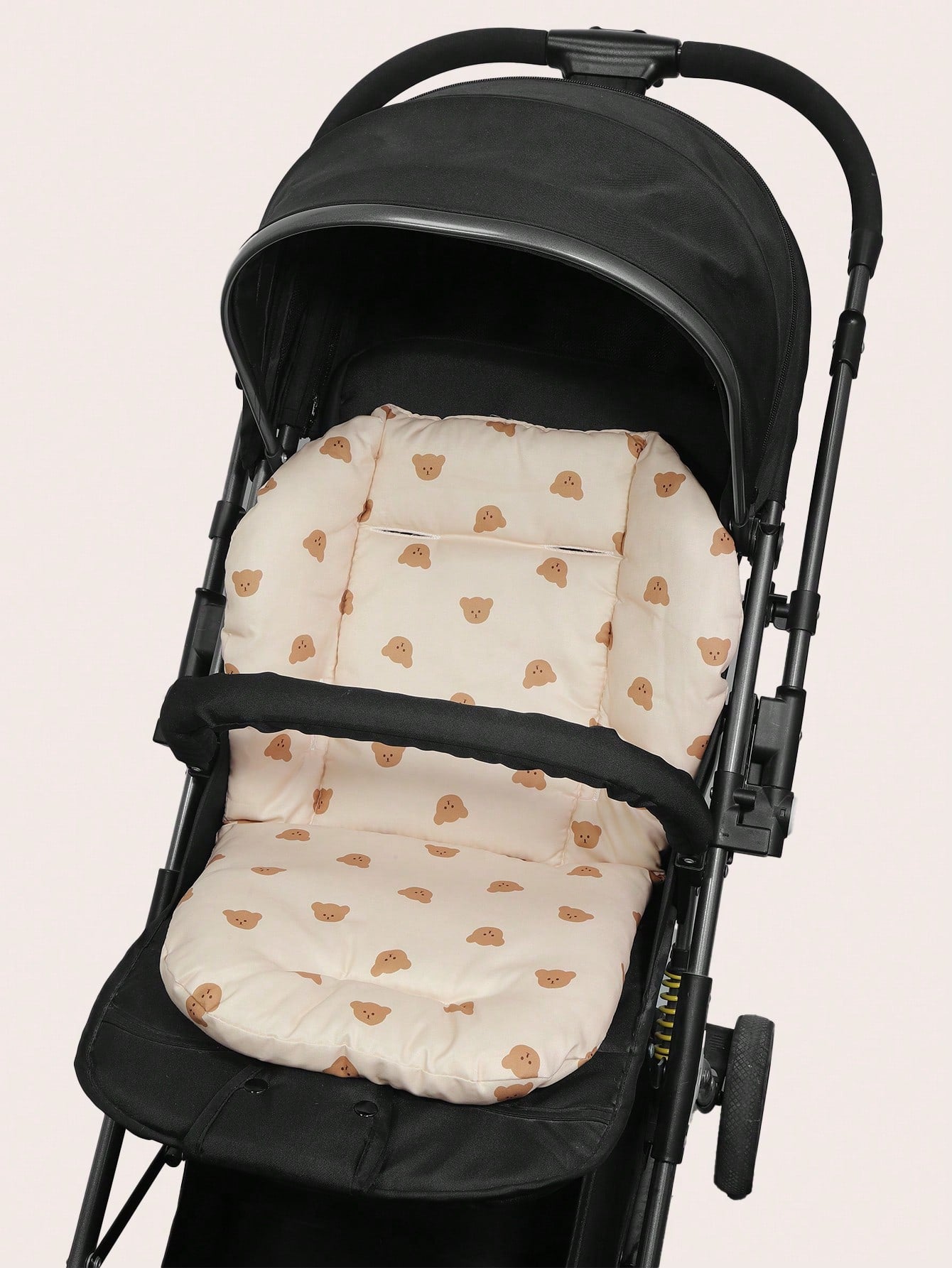 1pc Soft & Breathable Stroller/Car Seat Cushion, Suitable For Baby Boys & Girls, Adorable Panda/Brown Bear Pattern, Essential For Outdoor Use