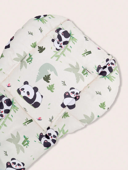 1pc Soft & Breathable Stroller/Car Seat Cushion, Suitable For Baby Boys & Girls, Adorable Panda/Brown Bear Pattern, Essential For Outdoor Use