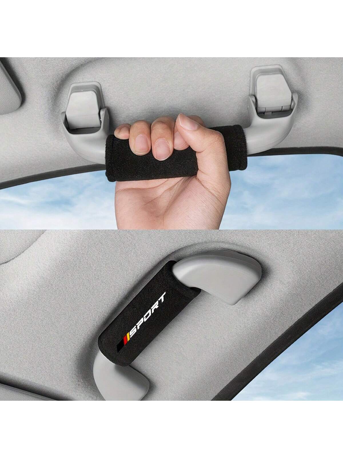 1pc Soft Plush Car Headliner, Door Handle & Armrest Protective Cover, Suitable For Audi, Available In 3 Colors, For Car Decoration