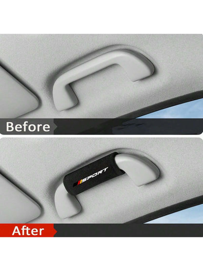1pc Soft Plush Car Headliner, Door Handle & Armrest Protective Cover, Suitable For Audi, Available In 3 Colors, For Car Decoration