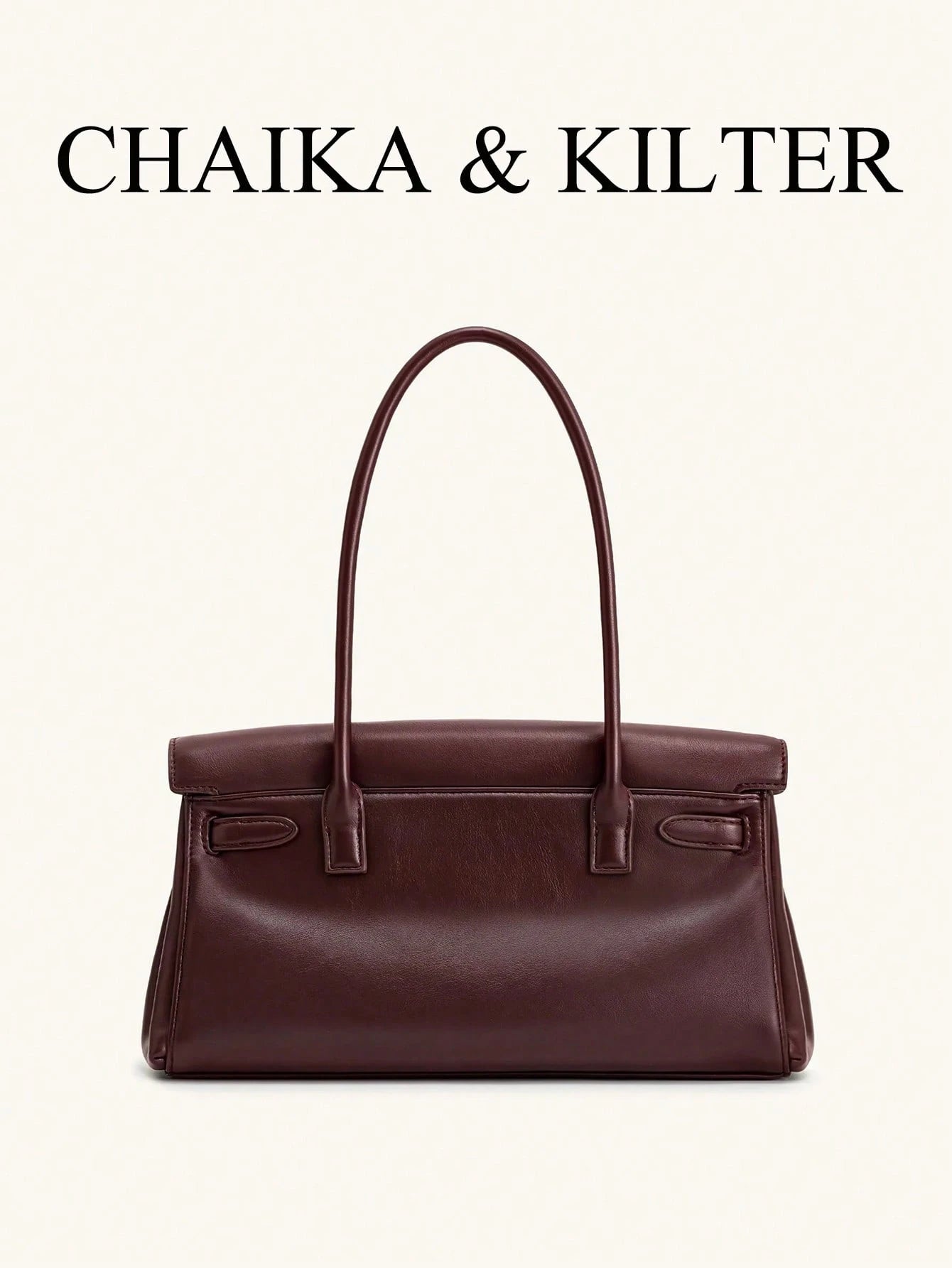 1pc Solid Color PU Fabric Women's Shoulder Bag, Baguette Bag, PU Material, Fashion, Briefcase, Women's, 2026 New Style, Handheld Shoulder Bag