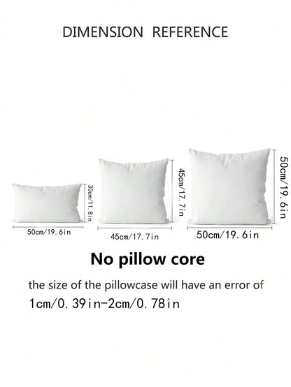 1pc Solid Color Textured Sofa Cushion Cover Or Lumbar Pillow Cover, Pillow Insert Not Included