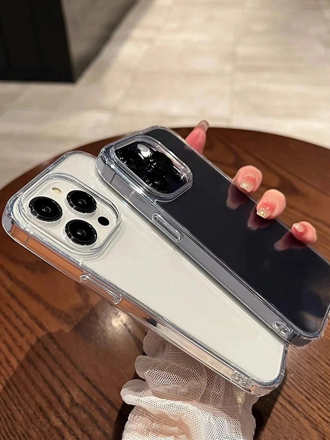 1pc Solid Color TPU Transparent Phone Case, Minimalist Clear Non-Yellowing Phone Protective Cover, Compatible With IPhone 11/12/13/14/15/16/16 Pro Max, Comfortable Soft Shell Phone Case, Compatible Wi