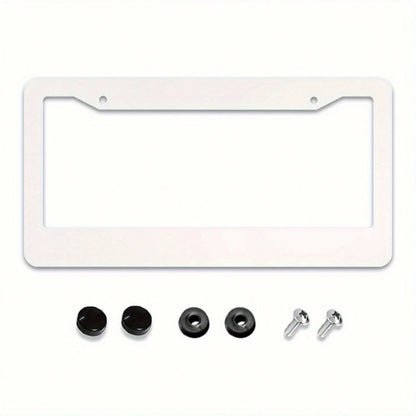 1pc Spider Web License Plate Frame, Novelty Car License Plate Holder, With 2 Holes, Aluminum Cover With Screw Caps, Unisex Car Decoration, 6.3 X 12.2inch,License Plate,Car Decor,Birthday Gifts,Valenti