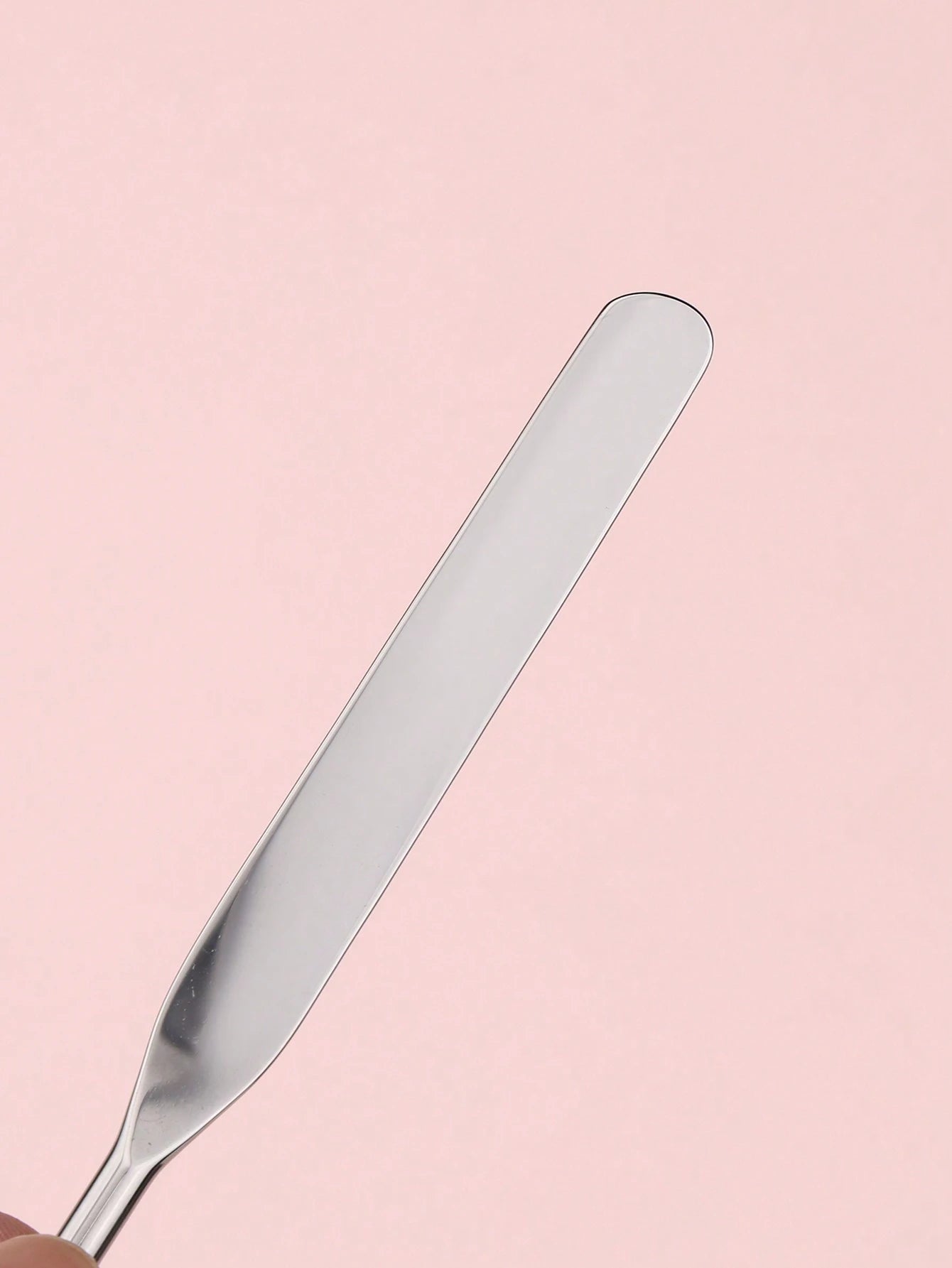 1pc Stainless Steel Foundation Spatula, Makeup Mixing Palette Spatula For Cosmetic Tools,Foundation Brush,Concealer Brush,Blush Brush,Contour Brush,Blush Brush,Bronzer Brush,Powder Brush,Foundation Br