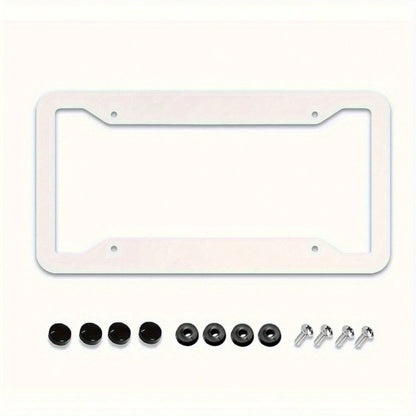1pc Stainless Steel Spider Web License Plate Frame, Red And Black Vintage Fun Front License Plate Holder With 4 Holes, Suitable For Men And Women, 6.3 X 12.2inch,License Plate,Car Decor,Birthday Gifts