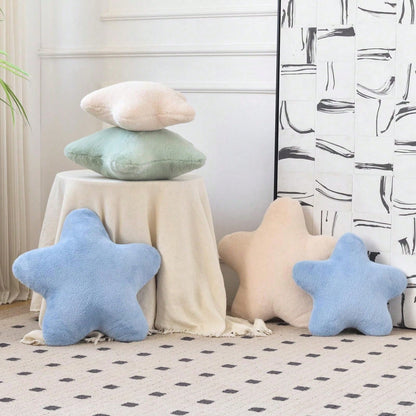 1pc Star Shaped Plush Pillow, Bed Sofa Decorative Star Pillow, Star Shaped Plush Floor Mat, Suitable For Room Decor, Soft Cute Comfortable Sofa Bedroom Cushion, Bedroom Decor Room Decor Outdoor Pillow