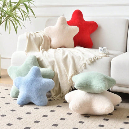 1pc Star Shaped Plush Pillow, Bed Sofa Decorative Star Pillow, Star Shaped Plush Floor Mat, Suitable For Room Decor, Soft Cute Comfortable Sofa Bedroom Cushion, Bedroom Decor Room Decor Outdoor Pillow