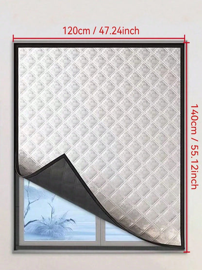 1pc Thermal Insulated Curtain, Heat Retaining, Blackout, Waterproof, Sunshade, Soundproof, Double-Layer Thick Warm Window Curtain For Winter, Home Sanctuary