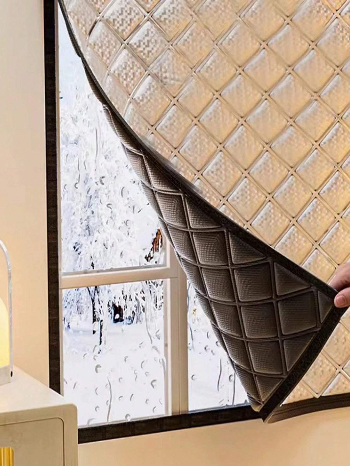 1pc Thermal Insulated Curtain, Heat Retaining, Blackout, Waterproof, Sunshade, Soundproof, Double-Layer Thick Warm Window Curtain For Winter, Home Sanctuary