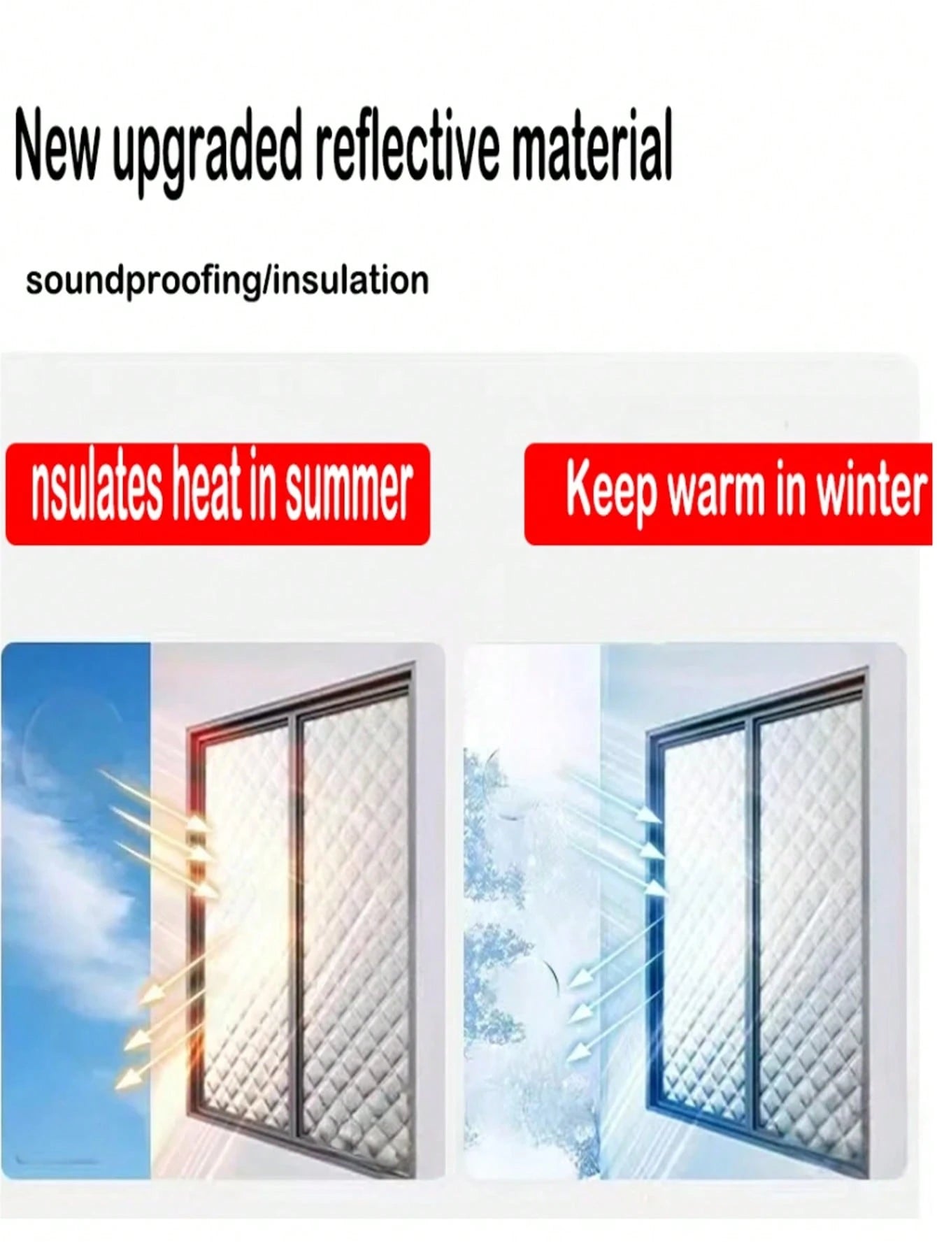 1pc Thermal Insulated Curtain, Heat Retaining, Blackout, Waterproof, Sunshade, Soundproof, Double-Layer Thick Warm Window Curtain For Winter, Home Sanctuary