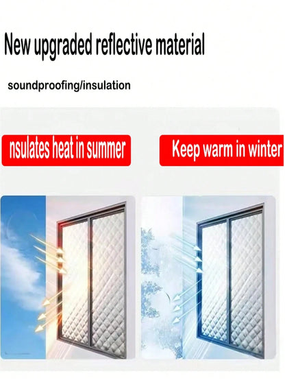 1pc Thermal Insulated Curtain, Heat Retaining, Blackout, Waterproof, Sunshade, Soundproof, Double-Layer Thick Warm Window Curtain For Winter, Home Sanctuary
