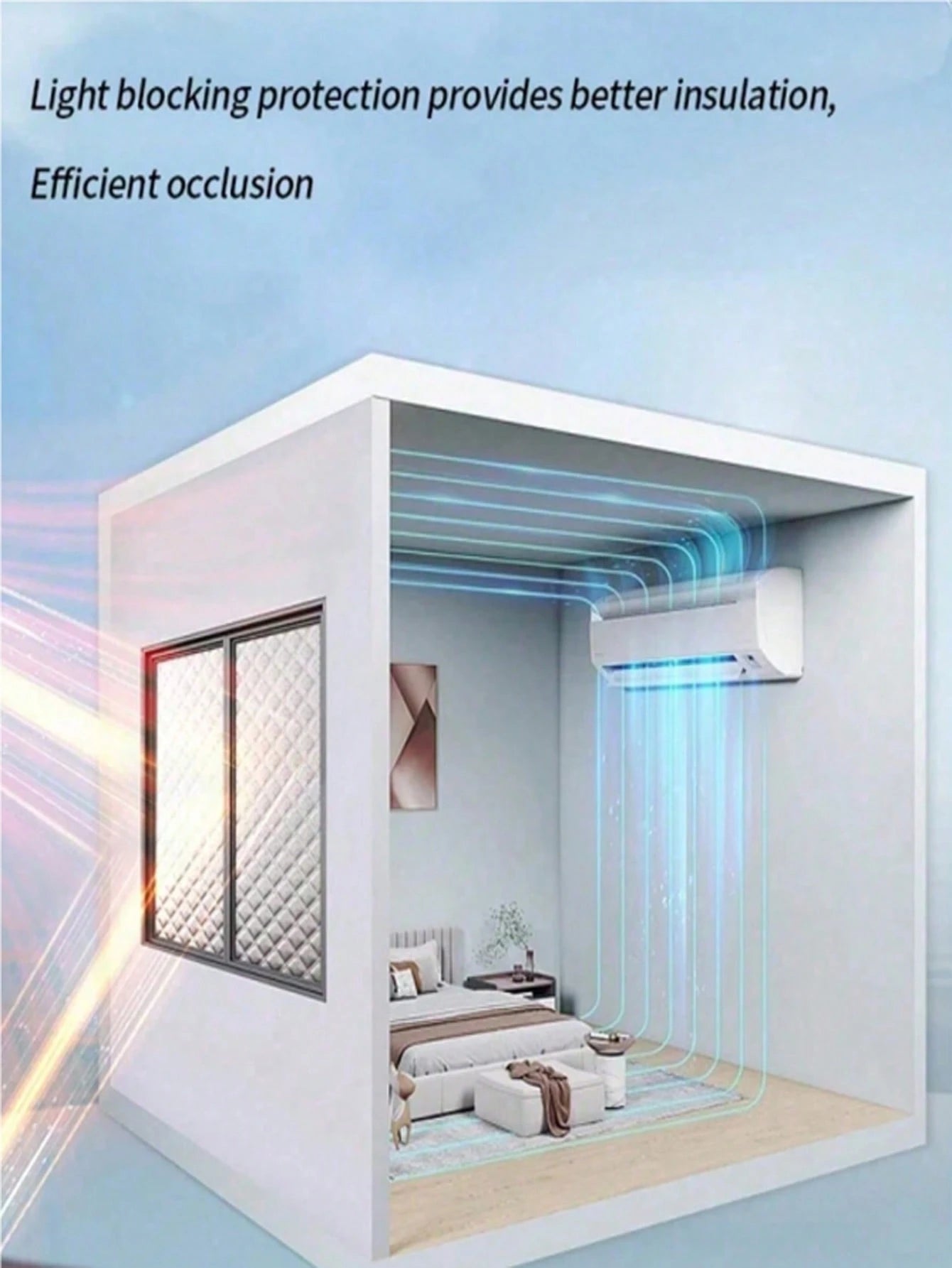 1pc Thermal Insulated Curtain, Heat Retaining, Blackout, Waterproof, Sunshade, Soundproof, Double-Layer Thick Warm Window Curtain For Winter, Home Sanctuary