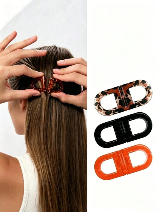 1pc Tropical Sunset Magnetic Hair Clip Set, Women's Flat Magnetic Hair Clip, Suitable For Daily Styling And Home Looks, No Crease, Lightweight And Textured, Simple And Intuitive Operation, No Residue