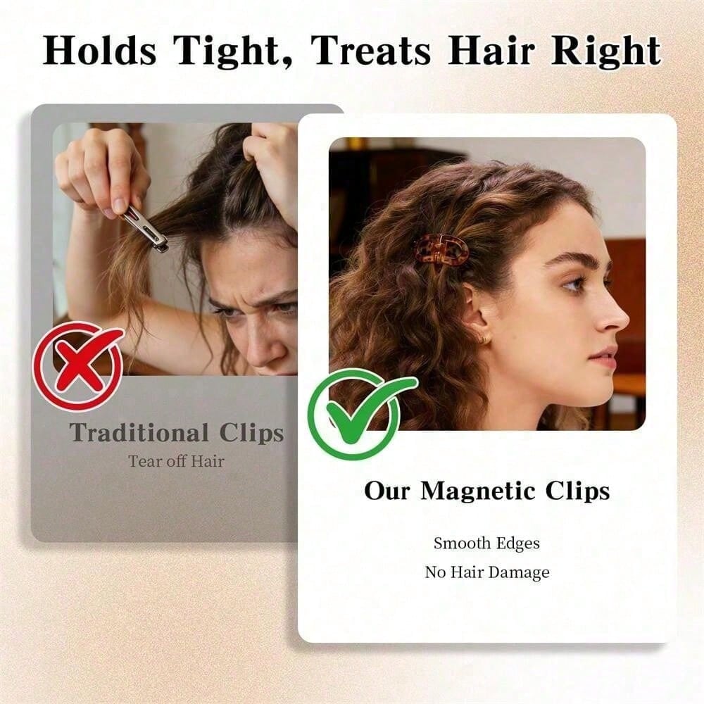 1pc Tropical Sunset Magnetic Hair Clip Set, Women's Flat Magnetic Hair Clip, Suitable For Daily Styling And Home Looks, No Crease, Lightweight And Textured, Simple And Intuitive Operation, No Residue