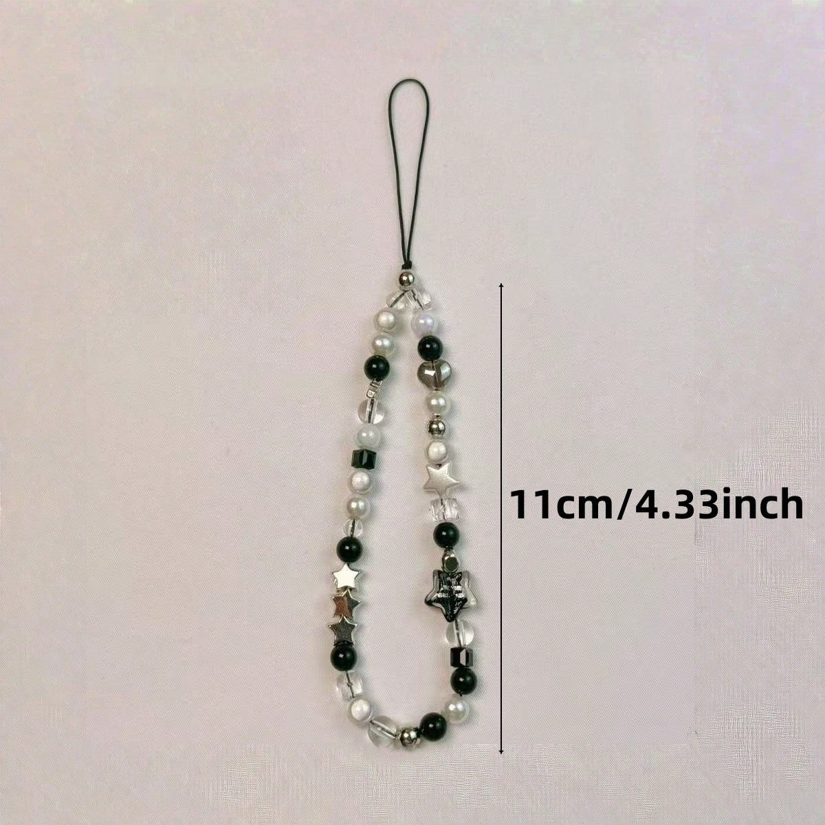 1pc Unisex Black & White Minimalist Portable Multifunctional Phone Lanyard, Bag Charm, Daily Accessory- Autumn New Arrival, Suitable For All Year Round
