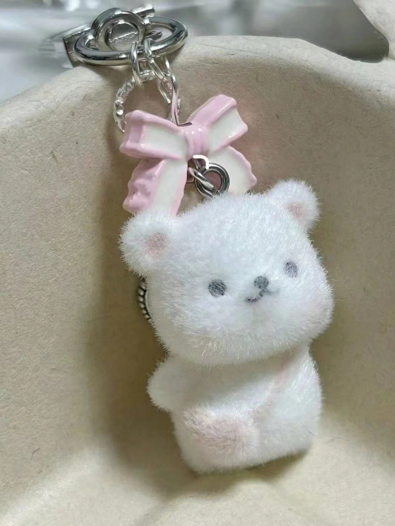 1pc Unisex Flocked Series Keychain Cute Hamster Cheese Cube Pendant Charm Accessory Bag Pendant