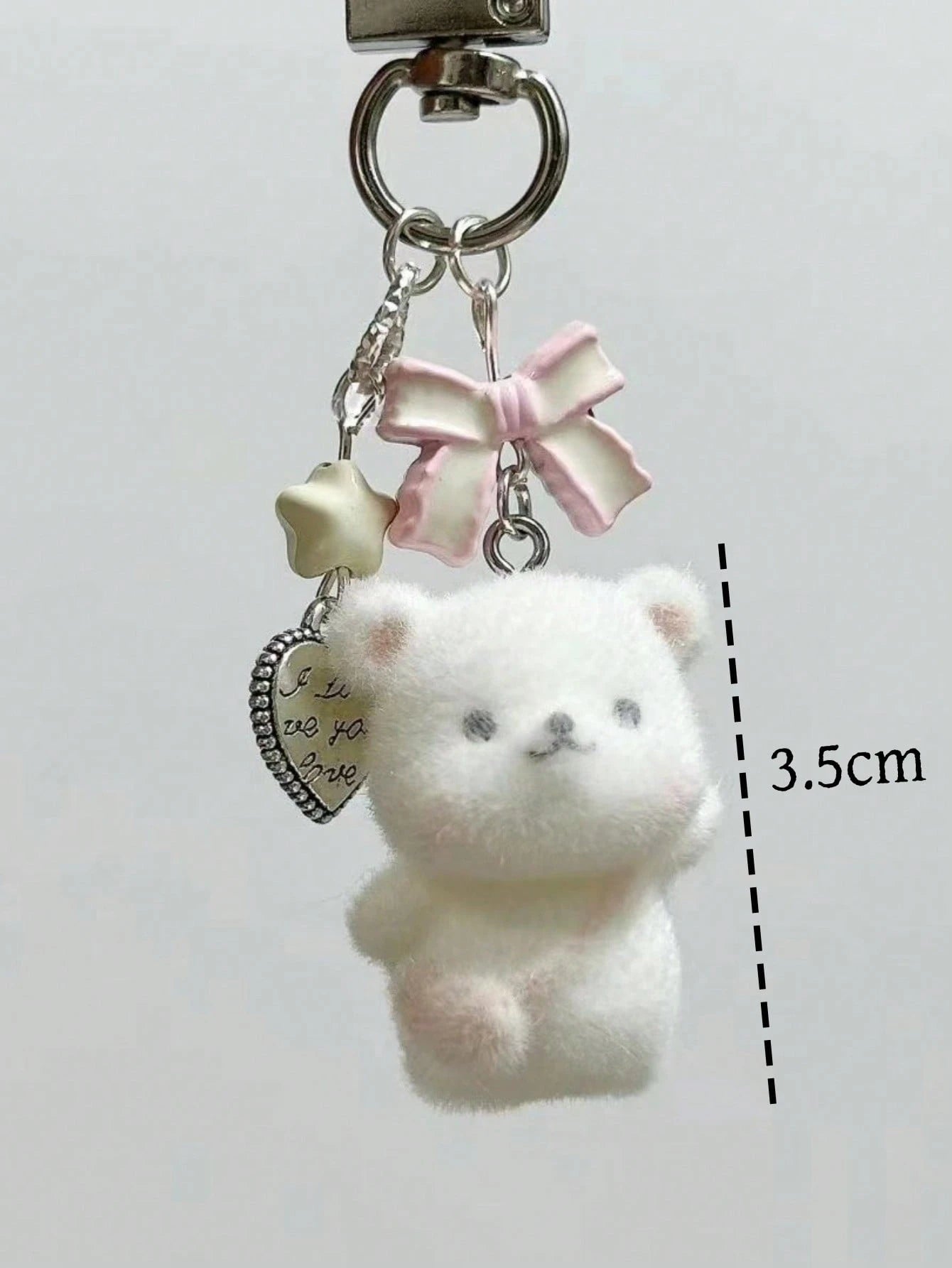 1pc Unisex Flocked Series Keychain Cute Hamster Cheese Cube Pendant Charm Accessory Bag Pendant