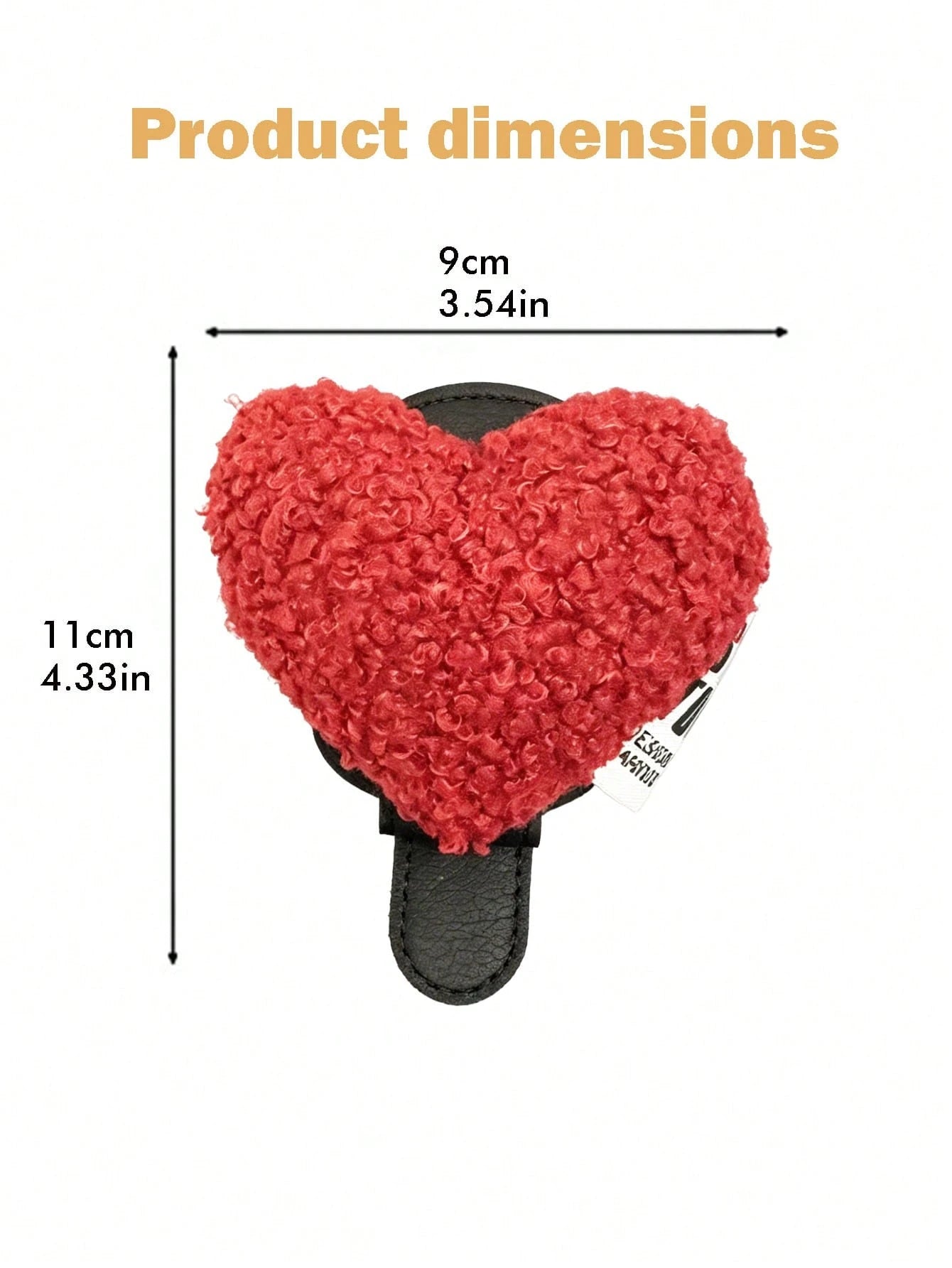 1pc Universal Car Glasses Clip, Fashion Glasses Clip With Cute Heart Pattern, Plush Material, Car Glasses Holder, Interior Decor, Glasses Storage Rack, Car Accessories
