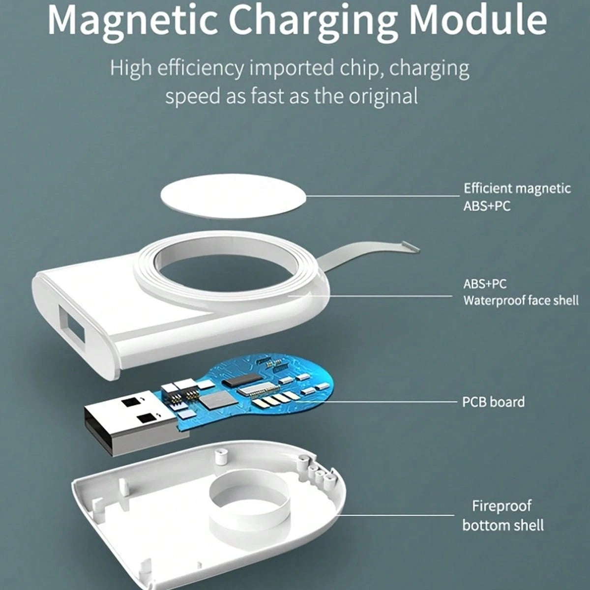 1pc USB Charger For Apple Watch, Magnetic Travel Wireless Charger Compatible With Apple Watch Series Ultra 9 8 7 6 SE 5 4 3 2, 44mm 42mm 40mm 38mm