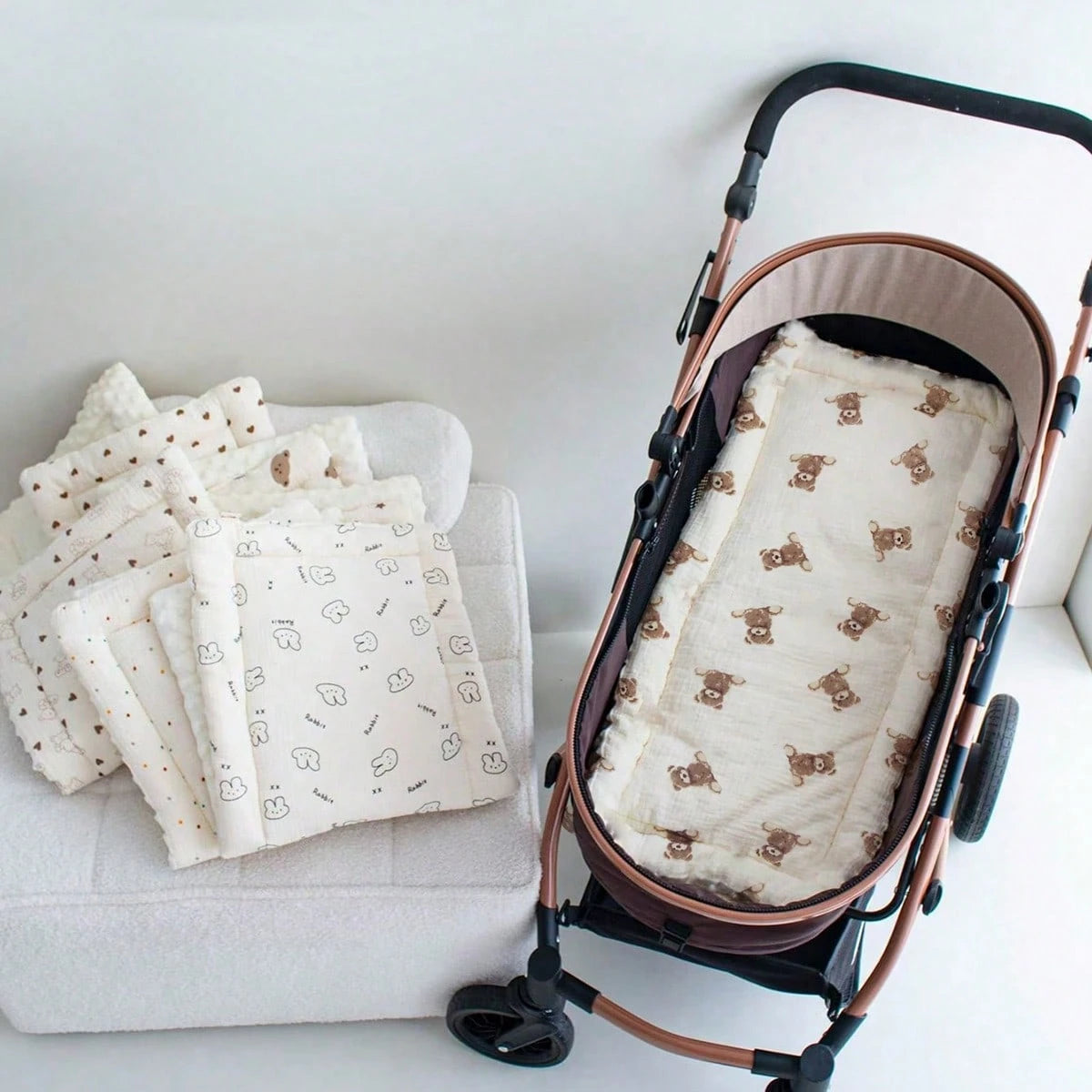 1pc Warm Baby Stroller Seat Cushion, Stroller Accessory, All-Season Baby Stroller Seat Pad