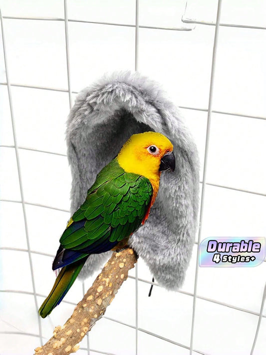 1pc Warm Bird Bed & Parrot Cage House, Cozy Hanging Tent Nest With Blanket Shawl For Winter, Soft Birdie Hammock For Budgies, Small Birds & Pet Animal Cage Decor