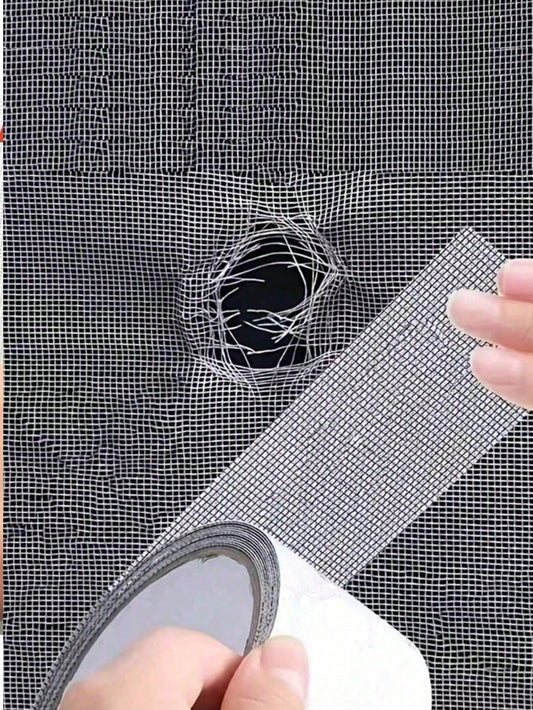 1PC Waterproof Self-Adhesive Window Screen Repair Tape, Dorm Door Curtain Insect Net Sticker, Damaged Window Screen Strong Repair Tape, 2m Long, 5cm Wide, Sticker, Wall Sticker, Home Decor Room Wall D