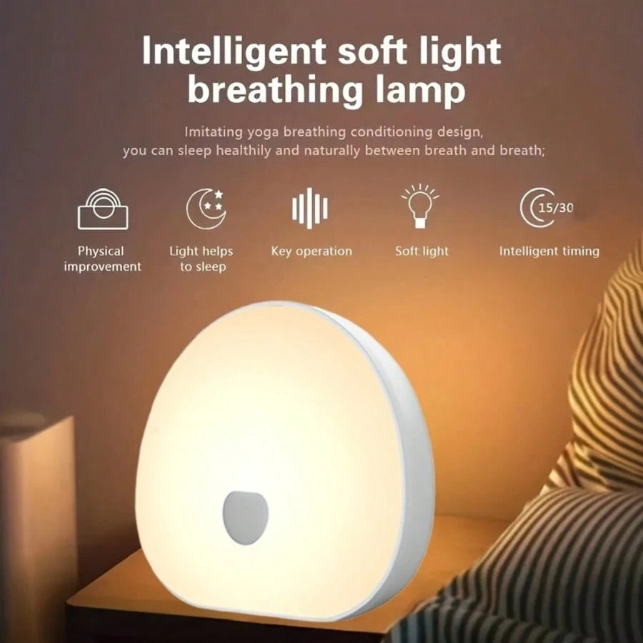 1pc White Noise Night Light- Multiple Colors, Stepless Dimming, With Timer, Natural Soothing Sounds, Nightlight For Baby Room & Breastfeeding