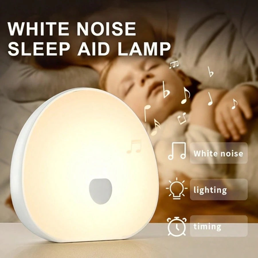 1pc White Noise Night Light- Multiple Colors, Stepless Dimming, With Timer, Natural Soothing Sounds, Nightlight For Baby Room & Breastfeeding