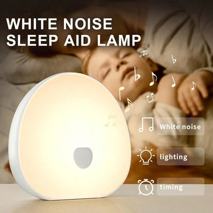 1pc White Noise Night Light- Multiple Colors, Stepless Dimming, With Timer, Natural Soothing Sounds, Nightlight For Baby Room & Breastfeeding