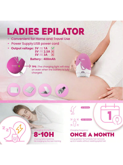 1pc Wireless Rechargeable Women's Underarm Hair Removal Device