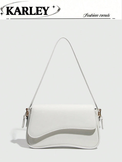 1pc Women's Minimalist Solid Color Crossbody Bag, PU Leather Textured Flap Shoulder Bag, Handbag, Messenger Bag, Suitable For Work, Business, Commute, Outdoor, Travel. Bag Size: 27*15*6cm