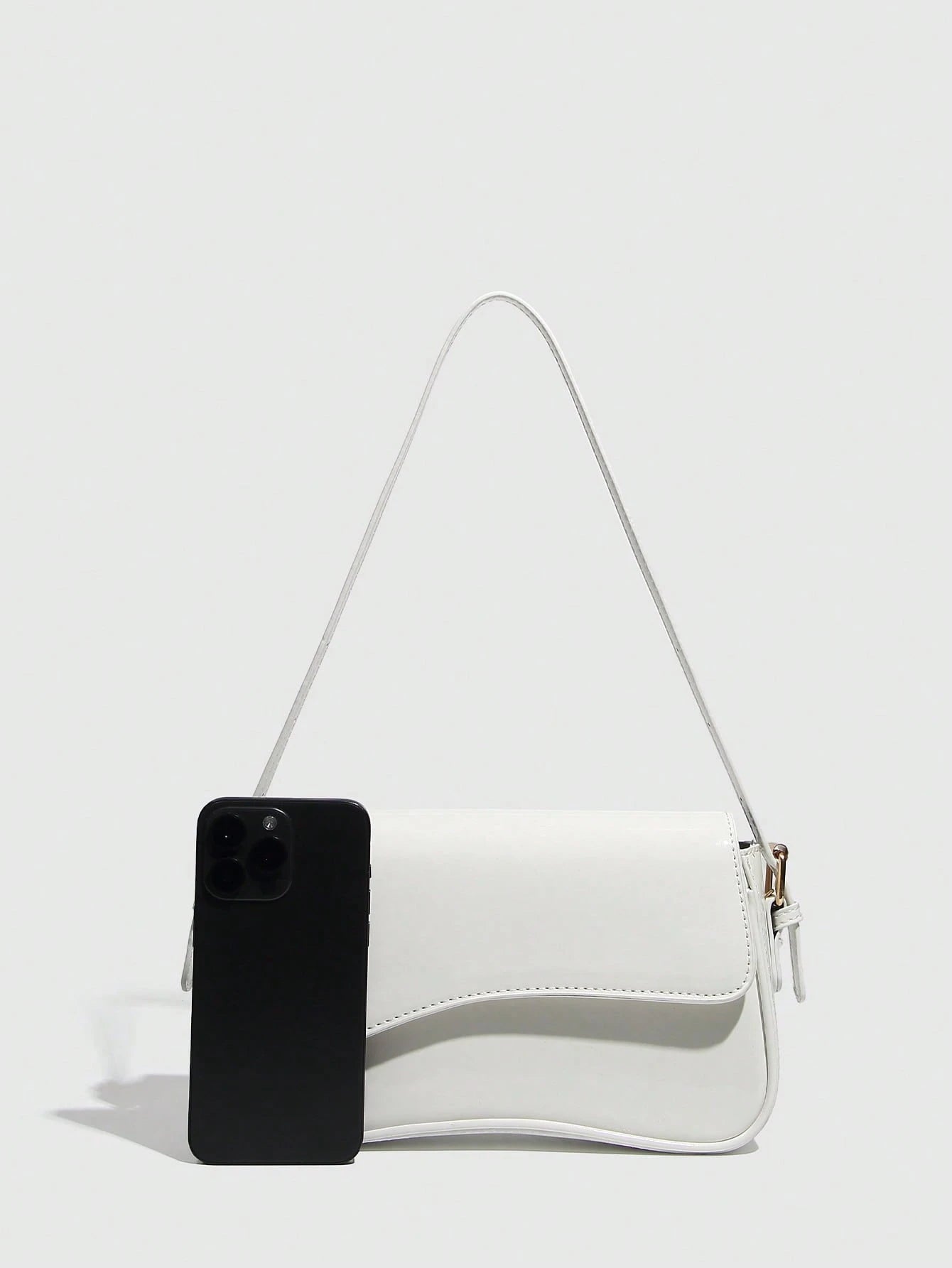 1pc Women's Minimalist Solid Color Crossbody Bag, PU Leather Textured Flap Shoulder Bag, Handbag, Messenger Bag, Suitable For Work, Business, Commute, Outdoor, Travel. Bag Size: 27*15*6cm