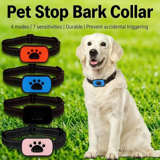 1PCS New Bark Arrester Intelligent Automatic Recognition Training Dog Vibration Anti Barking Rechargeable Bark Arrester Collar Size Can Be Used For Pets, Durable And Practical, Easy To Carry And Opera