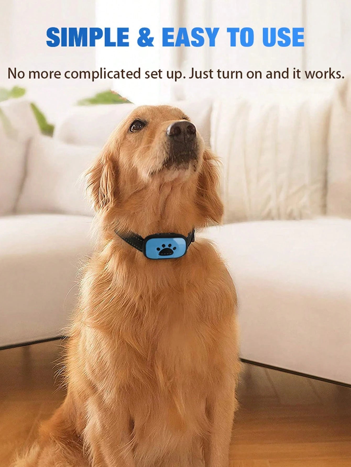 1PCS New Bark Arrester Intelligent Automatic Recognition Training Dog Vibration Anti Barking Rechargeable Bark Arrester Collar Size Can Be Used For Pets, Durable And Practical, Easy To Carry And Opera