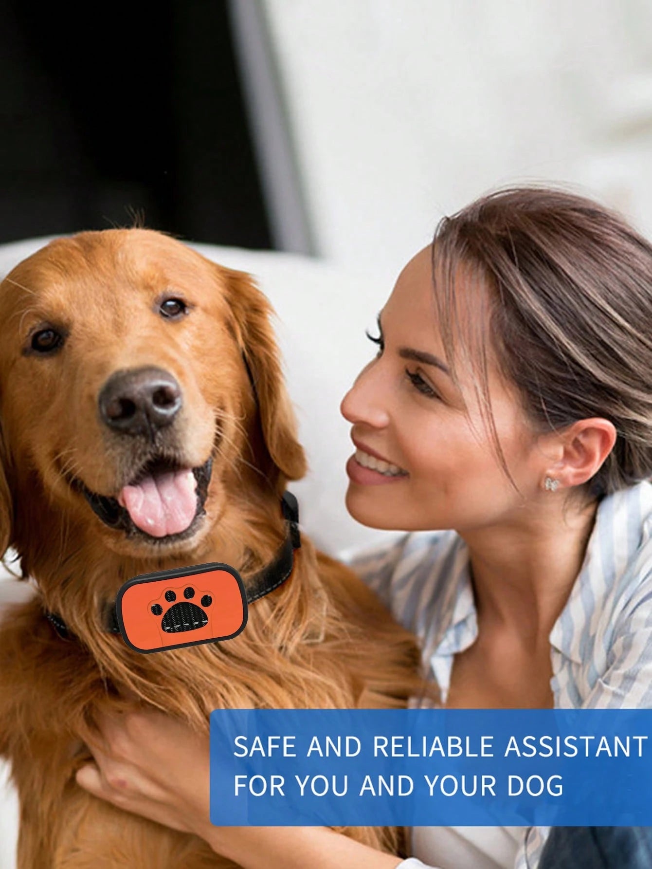 1PCS New Bark Arrester Intelligent Automatic Recognition Training Dog Vibration Anti Barking Rechargeable Bark Arrester Collar Size Can Be Used For Pets, Durable And Practical, Easy To Carry And Opera
